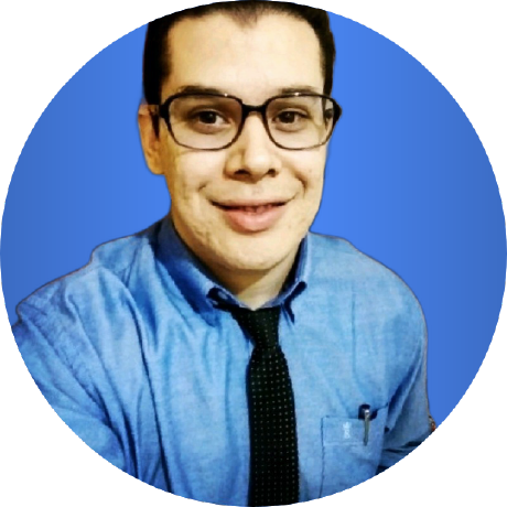 Jovem vestindo camisa azul, gravata preta e oculos preto, foto de perfil.
